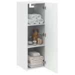 vidaXL Závesná kúpeľňová skriňa Biela 33 x 34,5 x 100 cm – Obrázok 3
