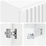 vidaXL Závesná kúpeľňová skriňa Biela 33 x 34,5 x 100 cm – Obrázok 6