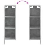 vidaXL Závesná kúpeľňová skriňa Betónovo sivá 33 x 34,5 x 100 cm – Obrázok 7
