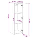 vidaXL Závesná kúpeľňová skriňa Betónovo sivá 33 x 34,5 x 100 cm – Obrázok 9
