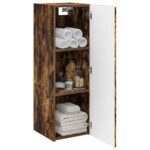 vidaXL Závesná kúpeľňová skriňa Dymový dub 33 x 34,5 x 100 cm – Obrázok 3