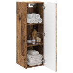vidaXL Závesná kúpeľňová skriňa Staré drevo 33 x 34,5 x 60 cm – Obrázok 3