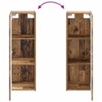 vidaXL Závesná kúpeľňová skriňa Staré drevo 33 x 34,5 x 60 cm – Obrázok 7