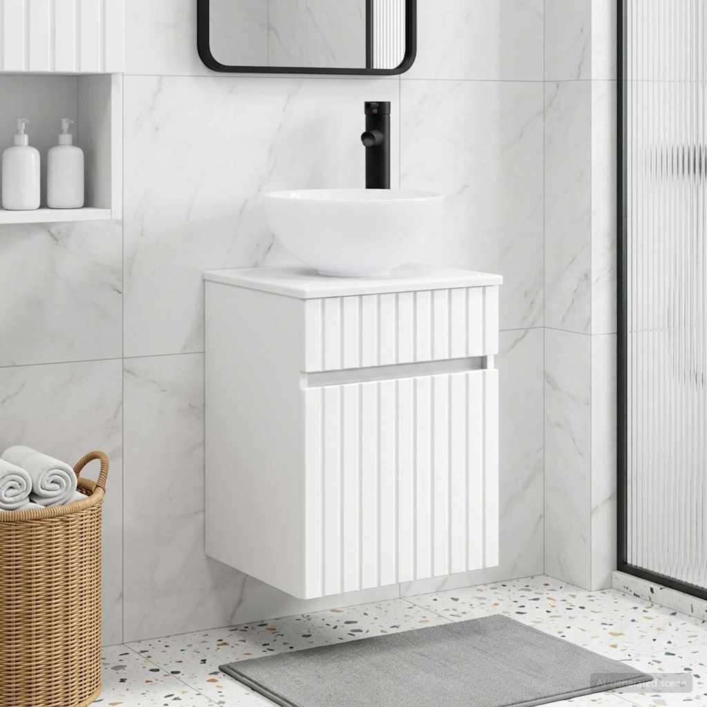 890542_1.jpg vidaXL Nástenné umývadlo s nábytkovou skrinkou Biela 39 x 35 x 63 cm – Obrázok 1