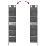 vidaXL Závesná kúpeľňová skriňa Betónovo sivá 33 x 34,5 x 160 cm – Obrázok 7