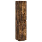 vidaXL Závesná kúpeľňová skriňa Dymový dub 33 x 34,5 x 160 cm – Obrázok 2