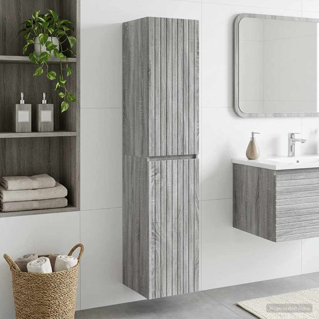 890648_1.jpg vidaXL Závesná kúpeľňová skriňa Sivý Sonoma 33 x 34,5 x 160 cm – Obrázok 1