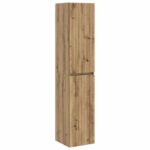 vidaXL Závesná kúpeľňová skriňa Dub artisan 33 x 34,5 x 160 cm – Obrázok 2