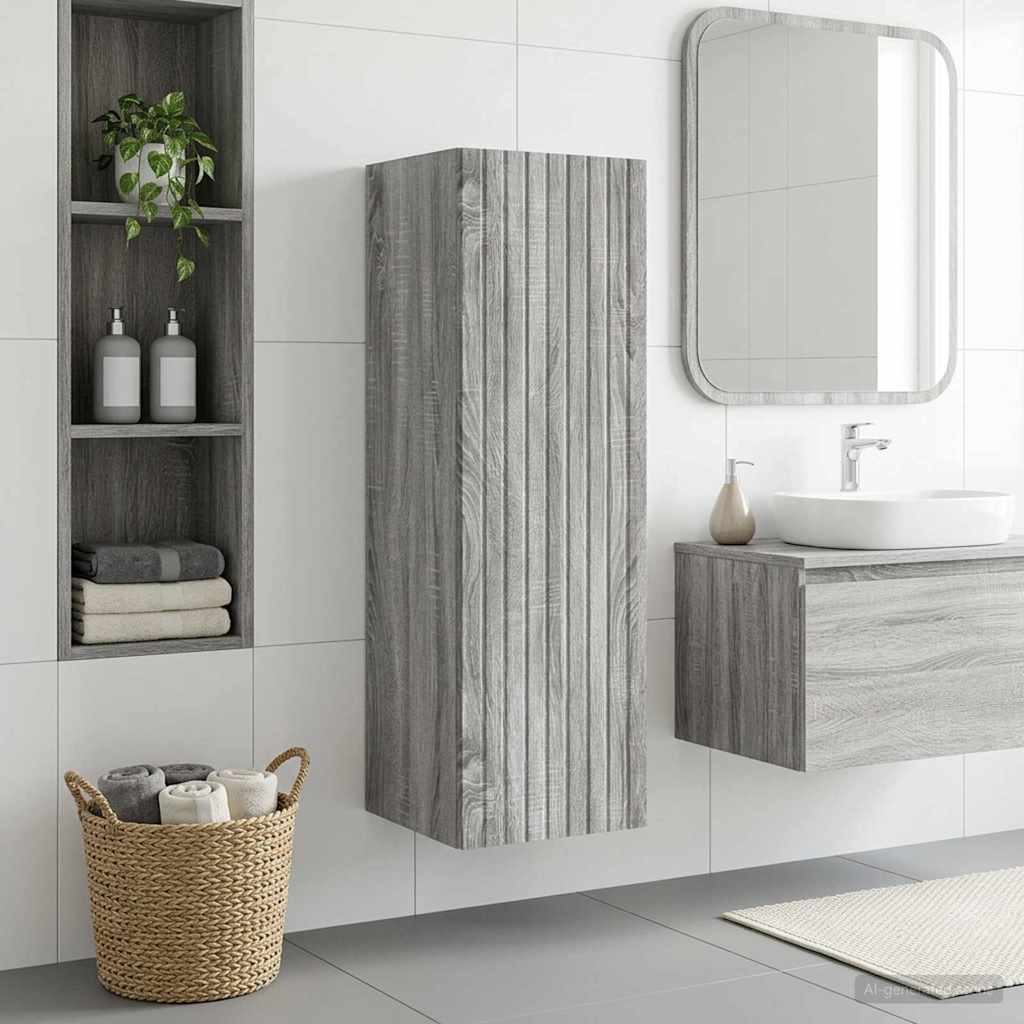 890658_1.jpg vidaXL Závesná kúpeľňová skriňa Sivý Sonoma 33 x 34,5 x 100 cm – Obrázok 1