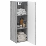 vidaXL Závesná kúpeľňová skriňa Sivý Sonoma 33 x 34,5 x 100 cm – Obrázok 3