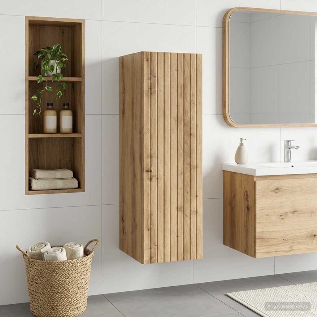 890661_1.jpg vidaXL Závesná kúpeľňová skriňa Dub artisan 33 x 34,5 x 100 cm – Obrázok 1