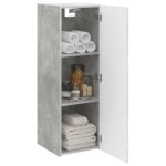 vidaXL Závesná kúpeľňová skriňa Betónovo sivá 33 x 34,5 x 60 cm – Obrázok 3