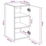 vidaXL Závesná kúpeľňová skriňa Betónovo sivá 33 x 34,5 x 60 cm – Obrázok 9