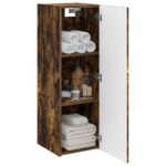 vidaXL Závesná kúpeľňová skriňa Dymový dub 33 x 34,5 x 60 cm – Obrázok 3