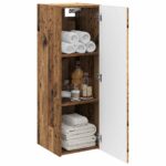 vidaXL Závesná kúpeľňová skriňa Staré drevo 33 x 34,5 x 60 cm – Obrázok 3