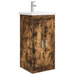 vidaXL Kúpeľňová skrinka s umývadlom Dymový dub 42 x 40 x 84,5 cm – Obrázok 2