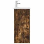 vidaXL Kúpeľňová skrinka s umývadlom Dymový dub 42 x 40 x 84,5 cm – Obrázok 5