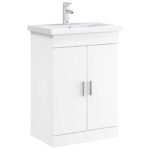 vidaXL Skriňa pod umývadlo do kúpeľne Biela 56 x 37,5 x 81 cm – Obrázok 3