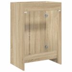 vidaXL Skriňa pod umývadlo do kúpeľne Dub sonoma 56 x 37,5 x 81 cm – Obrázok 6