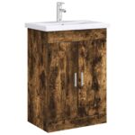 vidaXL Skriňa pod umývadlo do kúpeľne Dymový dub 56 x 37,5 x 81 cm – Obrázok 3