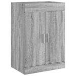 vidaXL Skriňa pod umývadlo do kúpeľne Sivý Sonoma 56 x 37,5 x 81 cm – Obrázok 2