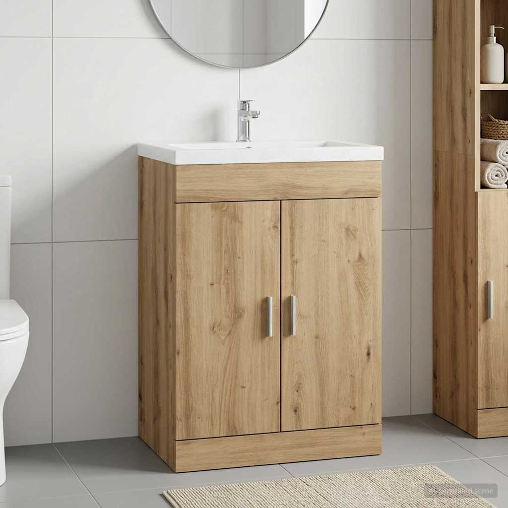 890687_1.jpg vidaXL Skriňa pod umývadlo do kúpeľne Dub artisan 56 x 37,5 x 81 cm – Obrázok 1