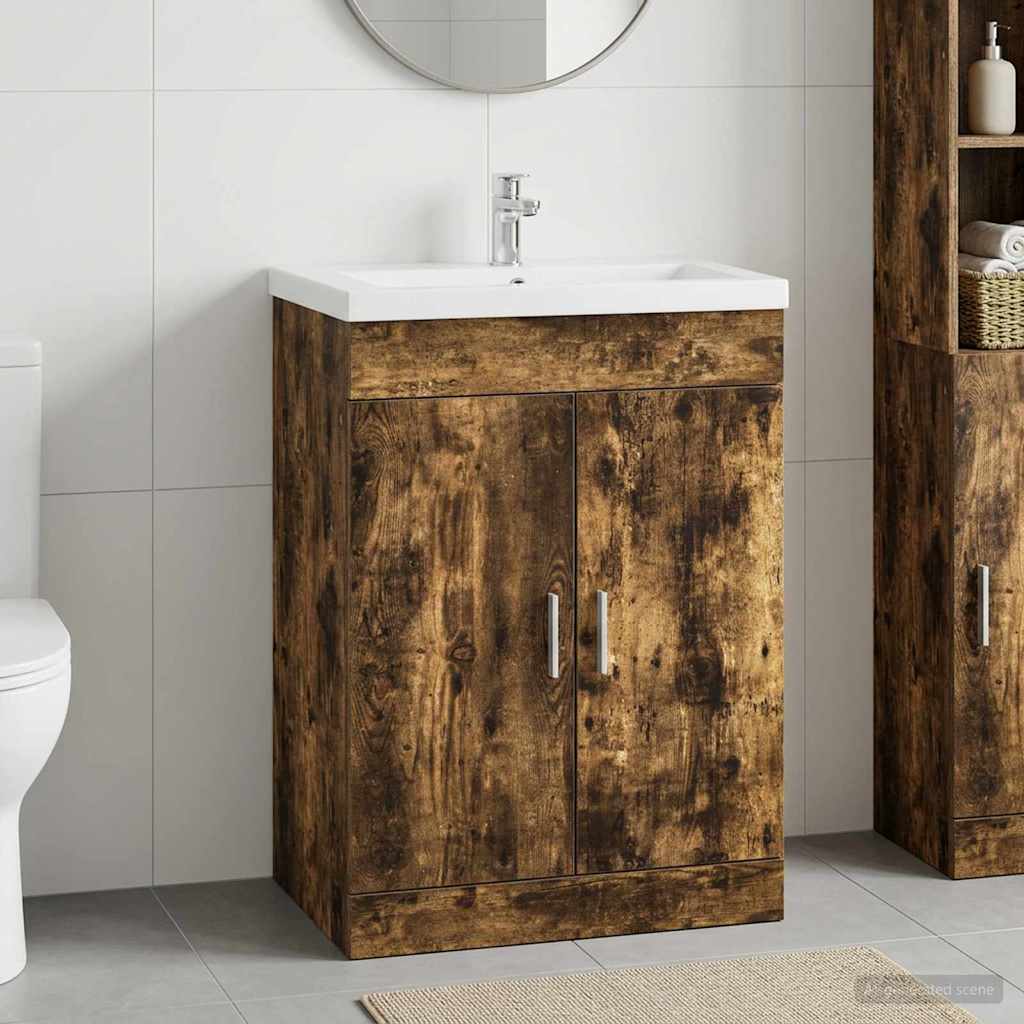 890692_1.jpg vidaXL Skriňa pod umývadlo do kúpeľne Dymový dub 78,5 x 37,5 x 81 cm – Obrázok 1