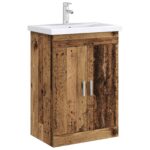 vidaXL Skriňa pod umývadlo do kúpeľne Staré drevo 78,5 x 37,5 x 81 cm – Obrázok 3