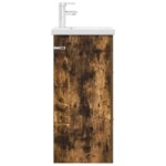 vidaXL Kúpeľňová skrinka s umývadlom Dymový dub 42 x 40 x 84,5 cm – Obrázok 4