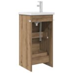 vidaXL Kúpeľňová skrinka s umývadlom Dub artisan 42 x 40 x 84,5 cm – Obrázok 5
