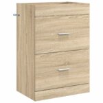 vidaXL Skriňa pod umývadlo do kúpeľne Dub sonoma 56 x 37,5 x 81 cm – Obrázok 2
