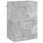 vidaXL Skriňa pod umývadlo do kúpeľne Betónovo sivá 56 x 37,5 x 81 cm – Obrázok 2