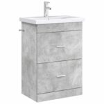 vidaXL Skriňa pod umývadlo do kúpeľne Betónovo sivá 56 x 37,5 x 81 cm – Obrázok 3
