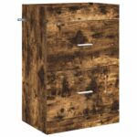 vidaXL Skriňa pod umývadlo do kúpeľne Dymový dub 56 x 37,5 x 81 cm – Obrázok 2
