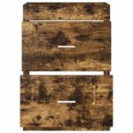 vidaXL Skriňa pod umývadlo do kúpeľne Dymový dub 56 x 37,5 x 81 cm – Obrázok 4