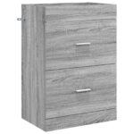 vidaXL Skriňa pod umývadlo do kúpeľne Sivý Sonoma 56 x 37,5 x 81 cm – Obrázok 2