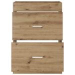 vidaXL Skriňa pod umývadlo do kúpeľne Dub artisan 56 x 37,5 x 81 cm – Obrázok 4