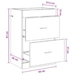 vidaXL Skriňa pod umývadlo do kúpeľne Dub artisan 56 x 37,5 x 81 cm – Obrázok 9