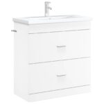 vidaXL Skriňa pod umývadlo do kúpeľne Biela 78,5 x 37,5 x 81 cm – Obrázok 3