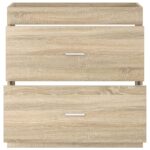 vidaXL Skriňa pod umývadlo do kúpeľne Dub sonoma 78,5 x 37,5 x 81 cm – Obrázok 4