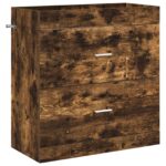vidaXL Skriňa pod umývadlo do kúpeľne Dymový dub 78,5 x 37,5 x 81 cm – Obrázok 2
