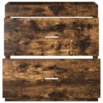 vidaXL Skriňa pod umývadlo do kúpeľne Dymový dub 78,5 x 37,5 x 81 cm – Obrázok 4