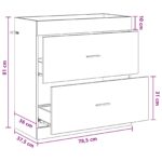 vidaXL Skriňa pod umývadlo do kúpeľne Dymový dub 78,5 x 37,5 x 81 cm – Obrázok 8