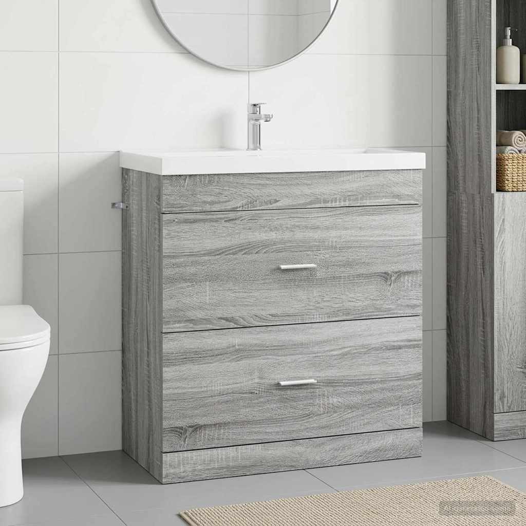 890717_1.jpg vidaXL Skriňa pod umývadlo do kúpeľne Sivý Sonoma 78,5 x 37,5 x 81 cm – Obrázok 1