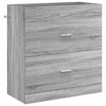 vidaXL Skriňa pod umývadlo do kúpeľne Sivý Sonoma 78,5 x 37,5 x 81 cm – Obrázok 2