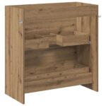 vidaXL Skriňa pod umývadlo do kúpeľne Dub artisan 78,5 x 37,5 x 81 cm – Obrázok 6