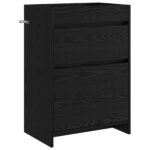 vidaXL Skriňa pod umývadlo do kúpeľne Čierny dub 56 x 37,5 x 81 cm – Obrázok 2
