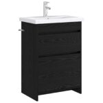 vidaXL Skriňa pod umývadlo do kúpeľne Čierny dub 56 x 37,5 x 81 cm – Obrázok 3