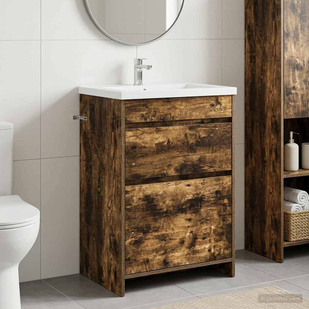 890732_1.jpg vidaXL Skriňa pod umývadlo do kúpeľne Dymový dub 56 x 37,5 x 81 cm – Obrázok 1