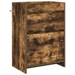 vidaXL Skriňa pod umývadlo do kúpeľne Dymový dub 56 x 37,5 x 81 cm – Obrázok 2